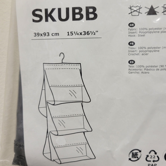 Ikea SKUBB Hanging handbag organizer dark gray - Picture 7 of 10